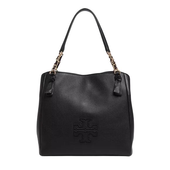 Tory Burch Black Leather Harper Tote - Picture 1 of 10